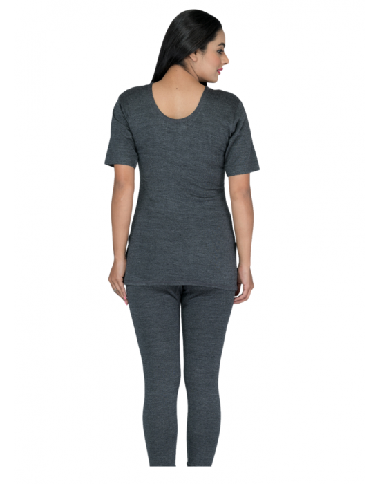 Women Inner Vest HS Combo Woolblend Thermal dark grey